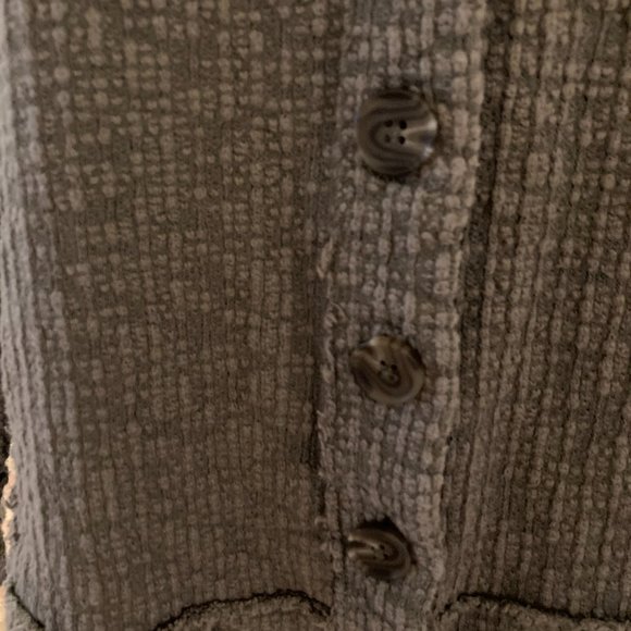 Vince Camuto Textured Cardigan Women's Size Large Chunky Olive Button Up Two By - Picture 3 of 6